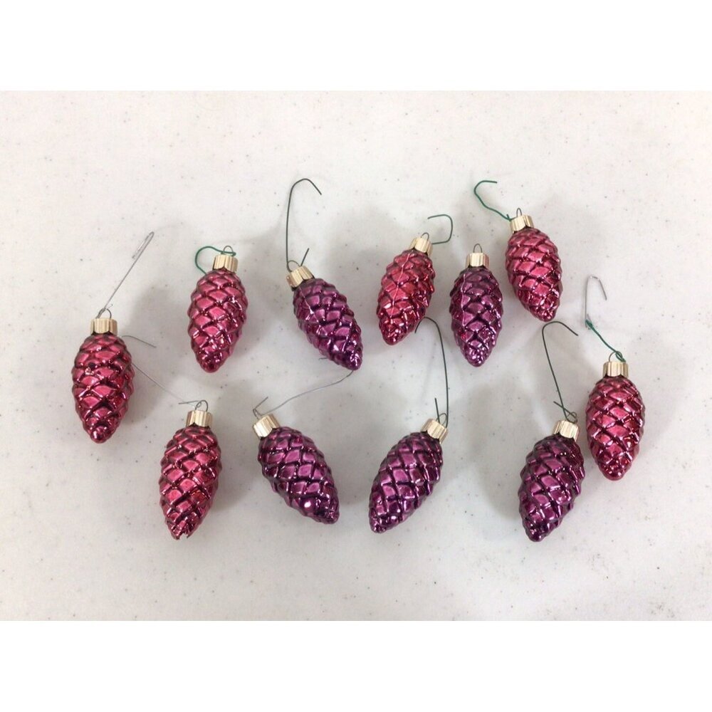 Blown Glass Vintage Christmas Ornaments Lot of 11 Made USA
